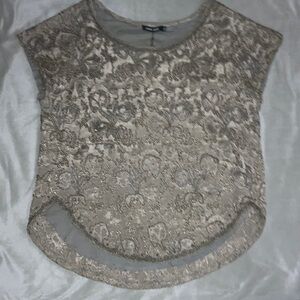 Love Sam Women's Short Sleeve Top in Taupe